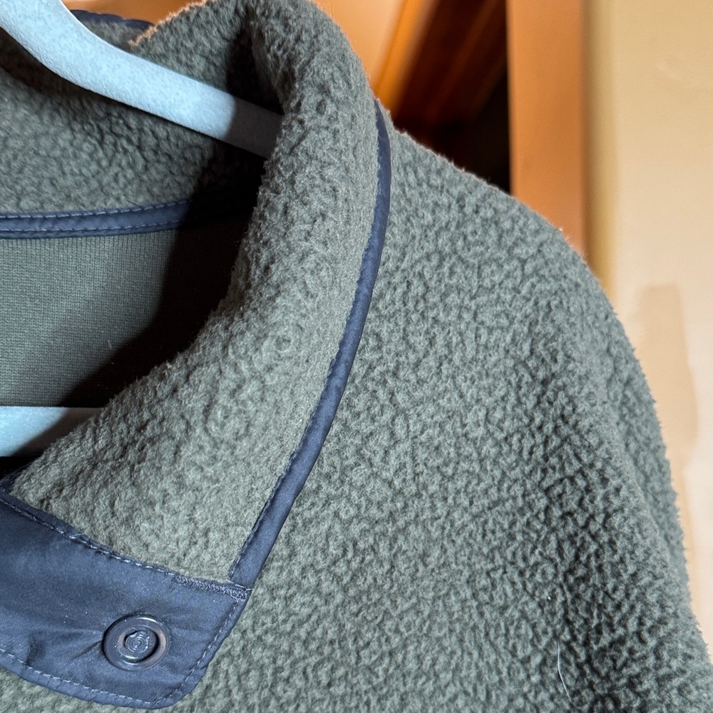 Columbia Helvetia II Half Snap Fleece Pullover Olive Green Black Size XXL Sherpa - Picture 5 of 9